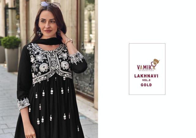 VamikaTM lakhnavi vol 8 gold readymade kurtis wholesale in chennai  - wholesale export
